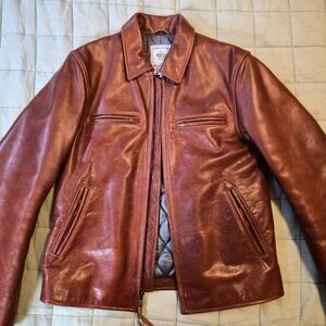 Taylor Stitch x Golden Bear Leather Moto Jacket (M)